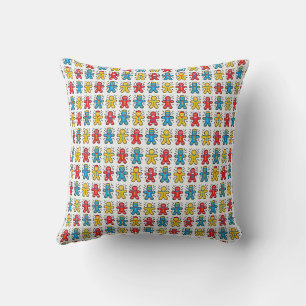 Snowman Cookie Pattern Pillow