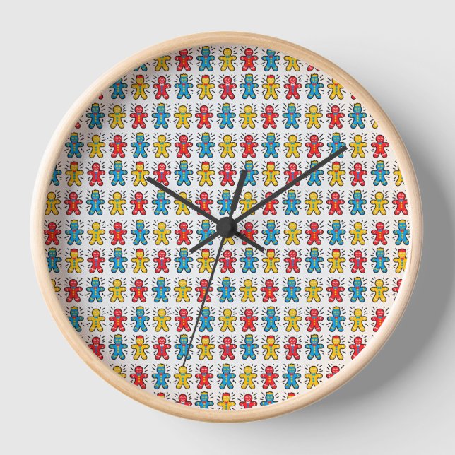 Snowman Cookie Wall Clock (Front)