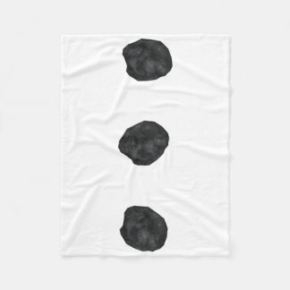 Snowman Costume Shirt Three Black Buttons On White Fleece Blanket