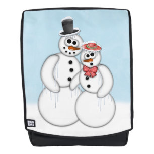 Snowman Couple Backpack