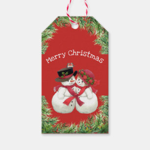 Snowman Couple Gift Tags