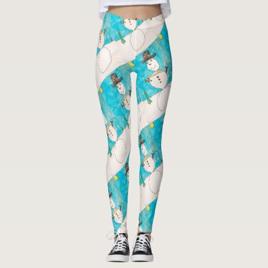 Snowman Crayon Leggings