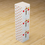 Snowman Customizable White Wine Box<br><div class="desc">Snowy season is almost here when we can have some fun outside,  building a snowman.  This cute snowman was lovingly created by W.B with Prisma colours.  Both,  text and image are customizable.</div>