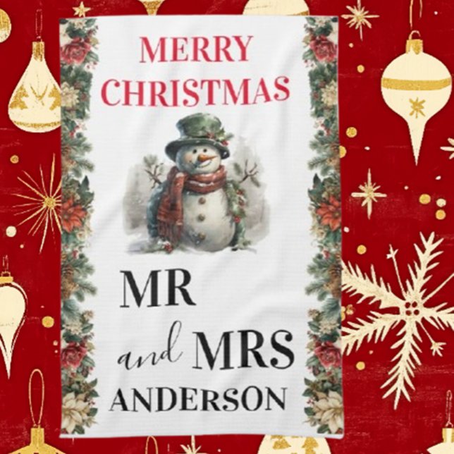 Snowman Cute Christmas Wishes Paper Napkin (Spread holiday cheer with Brett's Snowman paper napkins, perfect for sharing cute Christmas wishes.)