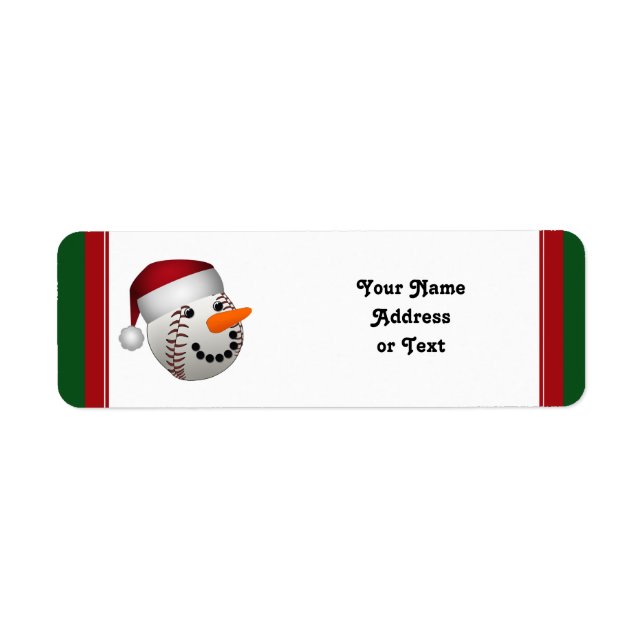 Snowman de baseball de Noël (Devant)
