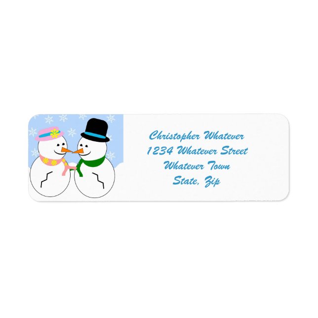 Snowman Design Adresse de retour (Devant)