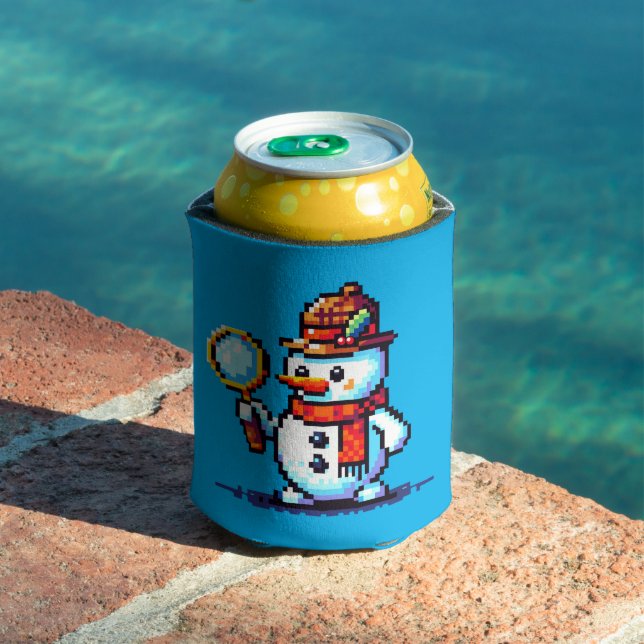 Snowman Detective: 8-Bit Winter Mystery Can Cooler (In Situ Pool)