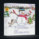 Snowman & Dog Winter Christmas Binder<br><div class="desc">A cute and festive Christmas Design that you can customize with your own text.  Jamie Wogan Edwards</div>