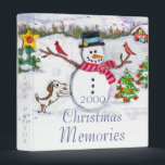 Snowman & Dog Winter Christmas Binder<br><div class="desc">A cute and festive Christmas Design that you can customize with your own text.  Jamie Wogan Edwards</div>