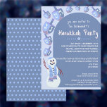 Snowman Dreidels Cute Hanukkah Holiday Party Invitation<br><div class="desc">Adorable Hanukkah party invitations set the tone for your special Hanukkah party! Easy to personalize, these Chanukah invitations are designed around an arch, light blue on the outside and dark blue in the centre where your custom text in a mix of white fonts invites friends, family, co-workers and neighbours to...</div>