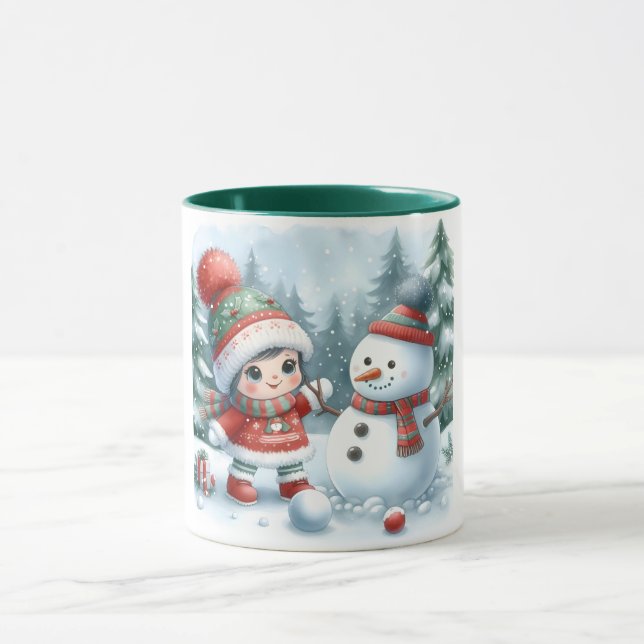 Snowman et amis Kids Christmas Mug (Centre)