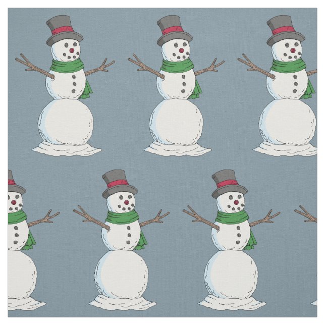 Snowman Fabric (Swatch)