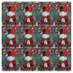 Snowman Fabric