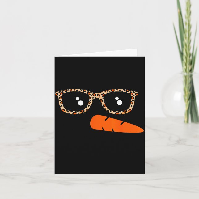 Snowman Face Carrot Nose Christmas Winter Cosplay  Card (Front)