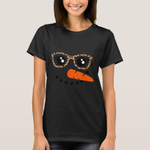 Snowman Face Carrot Nose Christmas Winter Cosplay T-Shirt