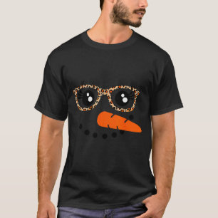 Snowman Face Carrot Nose Christmas Winter Cosplay  T-Shirt