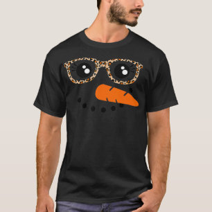 Snowman Face Carrot Nose Christmas Winter Cosplay T-Shirt