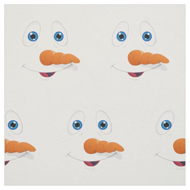 Snowman Face Fabric (Swatch)