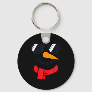 Snowman Face Family Christmas Matching Costume Men Keychain