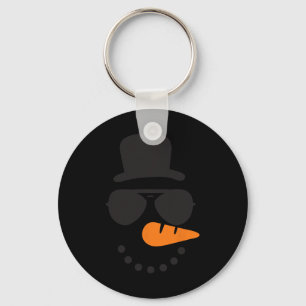 Snowman Face Family Christmas Matching Costume Men Keychain