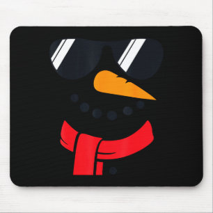 Snowman Face Family Christmas Matching Costume Men Mouse Pad