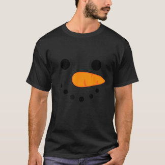 Snowman Face Funny Winter Snow Man Holiday Christm T-Shirt