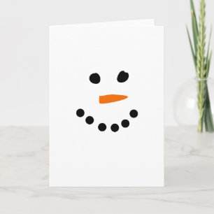 Snowman Face Holiday Card