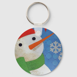 Snowman Face Keychain