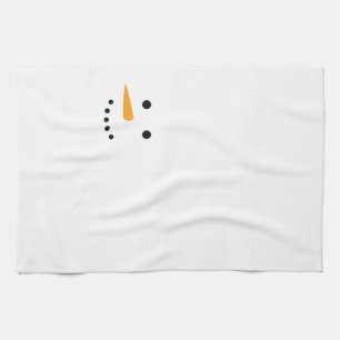 Snowman Face Kitchen Towel