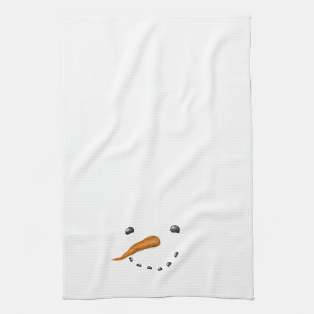 SNOWMAN FACE KITCHEN TOWEL (Vertical)