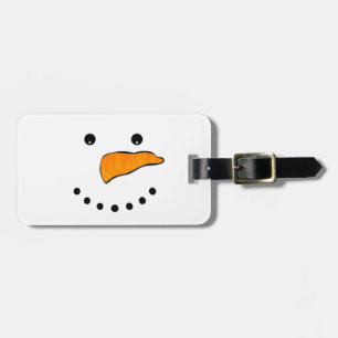 Snowman Face Luggage Tag