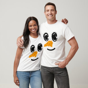 Snowman Face ; Matching Family Gift T-Shirt