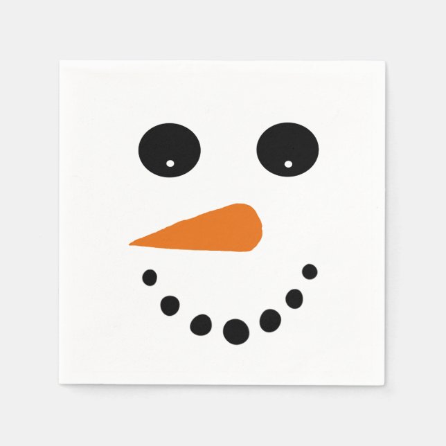 Snowman face napkin (Front)