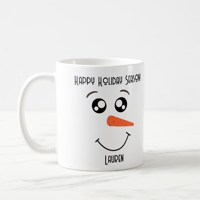 SNOWMAN FACE PERSONALIZED MUG (Left)