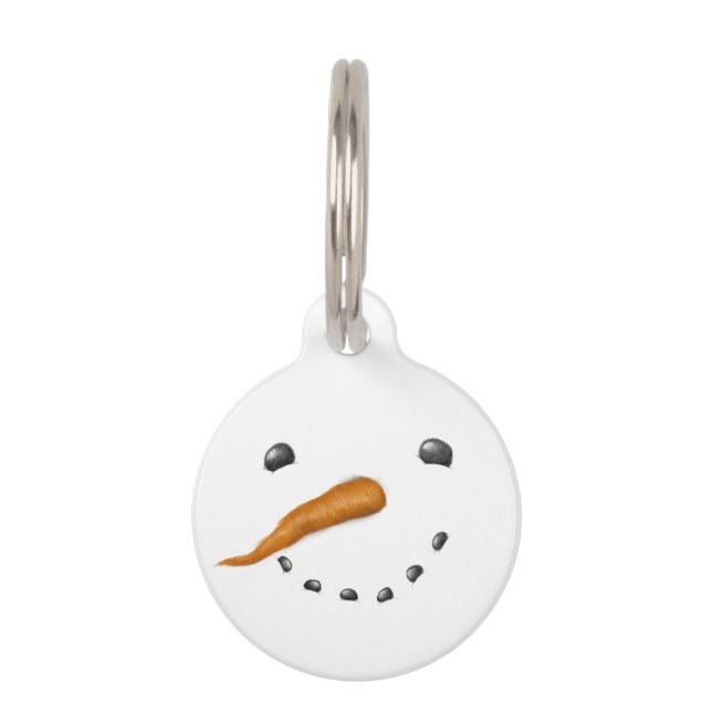 SNOWMAN FACE PET TAG (Front)