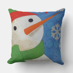 Snowman Face Pillow