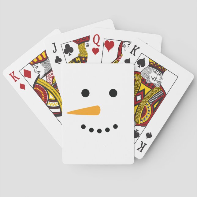 Snowman Face Playing Cards (Back)