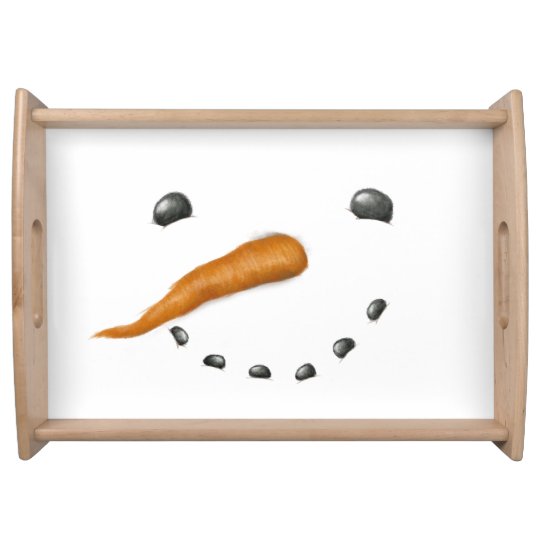 SNOWMAN FACE SERVING TRAY