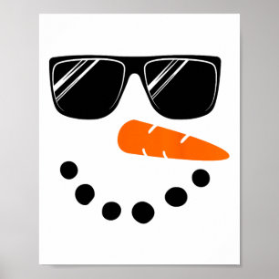 Snowman Face Shirt Boys Kids Toddler Gle Christmas Poster