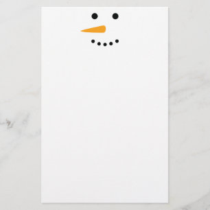 Snowman Face Stationery