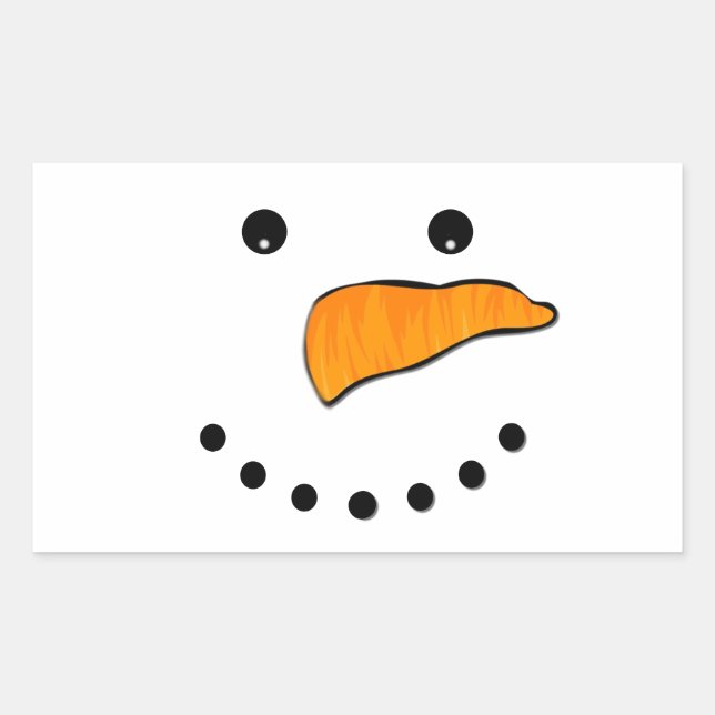 Snowman Face Sticker (Front)