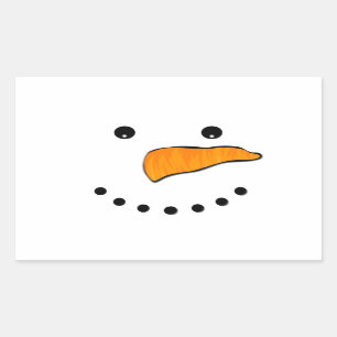 Snowman Face Sticker