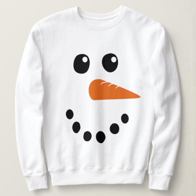 Snowman Face Sweatshirt (Design Front)