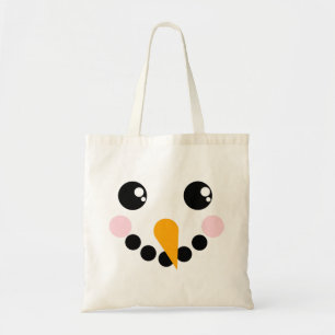 Snowman Face Tote Bag