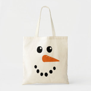 Snowman Face Tote Bag