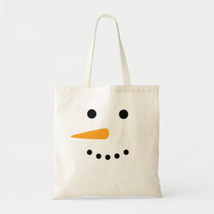 Snowman Face Tote Bag