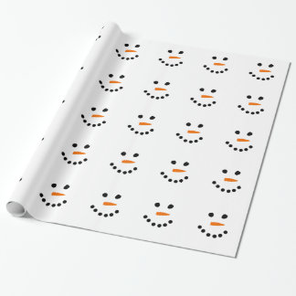 Snowman Face Wrapping Paper