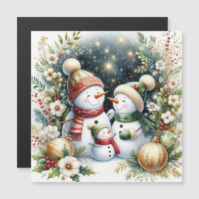 Snowman Family Christmas (Front/Back)