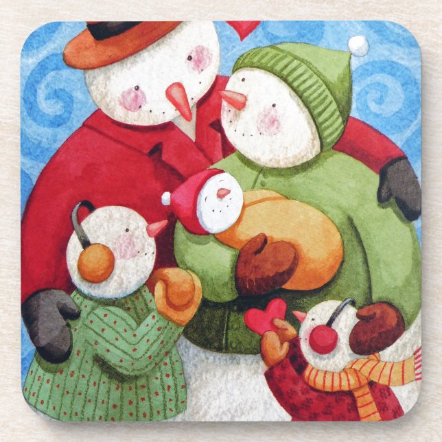 Snowman Family Coaster (Front)