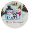 Snowman Family Merry Christmas Sticker